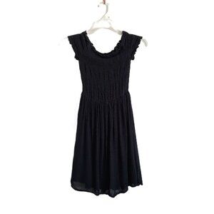 Divided H&M Mini Dress Womens Size 2 Polyester Black Scoop Neck Casual